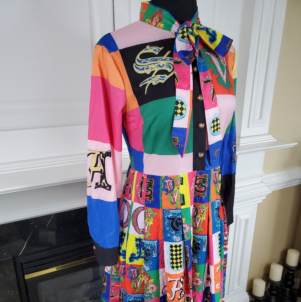 Print Novelty Art Deco Dress - image 5